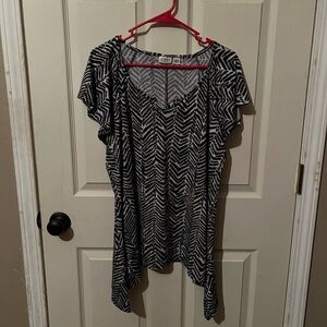 Cato Black and White Blouse